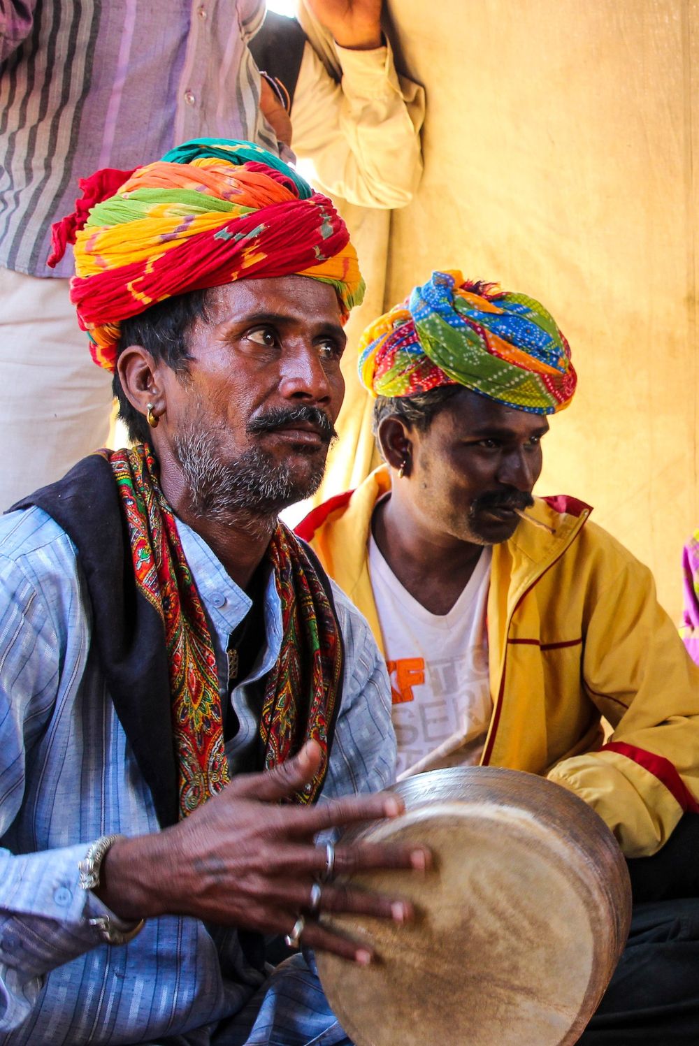 Manganiyar musicians backstage